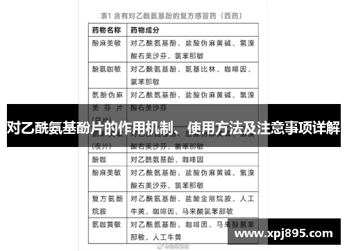 对乙酰氨基酚片的作用机制、使用方法及注意事项详解